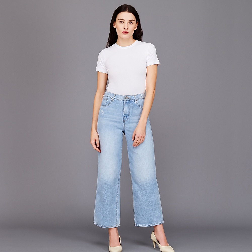 NWOT JOIE Pants Soft Wide Leg Lightweight Stretch Cotton Jeans Look Size XL/TG‎